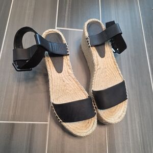Vince Black Espadrille Sandals